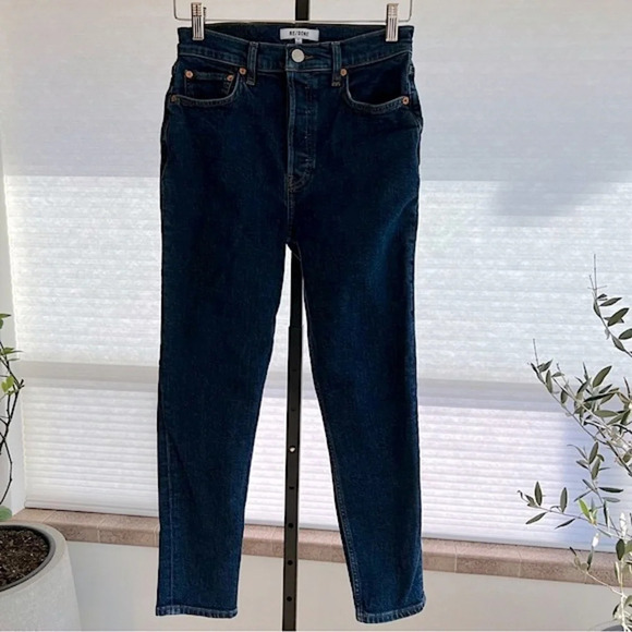 Re/Done Classic 90s Ankle Jeans Dark Rinse 27 Vintage Retro Capsule Contemporary - Picture 1 of 6